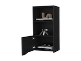 Pima Wall Cabinet in Melamine With One Door, Black B128P237131