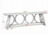 70.9 Inch Farmhouse Sofa Table with 2 Tier Shelf 29747381