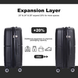 Expandable Hardshell Suitcase Double Spinner Wheels PP Luggage Sets Lightweight Durable Suitcase W284113621