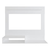 FM FURNITURE Irmo Wall-Mounted Entertainment Center with Shelves. White B128P283290