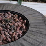 Outdoor Propane Fire Pit, Square Stonecrest Gas Fire Pit for Outside Patio, Concrete Propane Fire W2734P194108