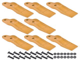 8 Pack Bucket Uni-Teeth with Hardware 1324720 Fit for Caterpillar Skid Steers 247 257 12289159