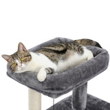 ZNTS Modern Small Cat Tree Cat Tower With Double Condos Spacious Perch Sisal Scratching Posts,Climbing 72633597