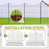 5 Panels Metal Decorative Garden Fence 36", No Dig Animal Dog Barrier, Garden Temporary 88338050