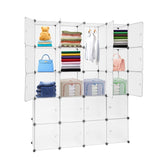 ZNTS 20 Cube Organizer Stackable Plastic Cube Storage Shelves Design Multifunctional Modular Closet 05058128