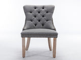 Nikki Collection Modern, High-end Tufted Solid Wood Contemporary Flax Upholstered Linen Dining Chair W114368384