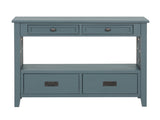 36'' Farmhouse Pine Wood Console Table Entry Sofa Table with 4 Drawers & 1 Storage Shelf for 51459080