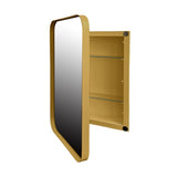 16x24 Inch Recessed Metal Framed Medicine Cabinet Mirror and Adjustable Shelves Wall Mirror W1435P191606