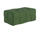 Ottoman Foot Rest Soft and Comfortable Ottoman Square Corduroy Woven Design Sofa Stool Green W3851P453270