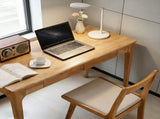 Solid Wood Desk with Drawers, Standing Desk with Smooth Edges, Home Office Desk for Small Spaces, 94318525