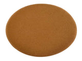 Modish Round Ottoman Boucle Top with Splayed Rubber Wood Legs, Pumpkin Orange N769P346256O