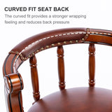 Bar Stools Seat Height 29.5'' Leather Wooden Bar Stools W2195135471