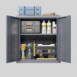 Metal garage cabinet with door, wall-mounted storage cabinet, floating tool cabinet for basements, 00468114