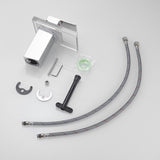 Bathroom Sink Faucet LED Light 3 Colors Changing Waterfall Glass Spout Hot Cold Water Mixer Single W1932P148104