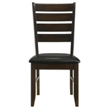 Cappuccino and Black Padded Seat Side Chairs B062P145658