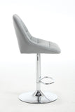 Set of 2 Bar Stools, with Chrome Footrest and Base Swivel Height Adjustable Mechanical Lifting W1249P243518
