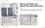 4 piece set of gray armless dining chairs brings a touch of elegance and mystery to the dining area W1151132006