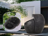 Backyard Water Fountain 21.5 Tall Floor Standing Fountain, Indoor/Outdoor Modern Two-Tier 56051959