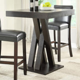 ZNTS Cappuccino Double X Base Square Bar Table B062P145581