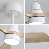 48 Inch Indoor Ceiling Fan With Light 3 Solid Wood Blades Remote Control Reversible DC Motor For W882P294918