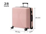 Non-TSA customs lock four-in-one PP trolley suitcase, 16in, 20in, 24in, 28in, PP material, rose gold 32533903