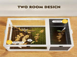 39.5Wood Tortoise House Indoor Turtle Habitat Reptile Cage for Small Animals Lizards, Geckos, with 46055856