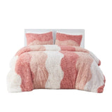 King/Cal King Ombre Shaggy Faux Fur Comforter Set B035P148300