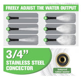 100FT garden hose, 304 stainless steel metal heavy duty hose with multi-purpose nozzle Amazon 41201734