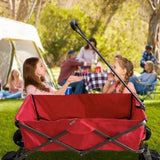 ZNTS Utility Park Garden Cart Tool Customized Color Folding Camping Trolley Outdoor Picnic Beach Wagon W32137290