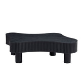 42.52 Inch Modern Wooden Handcraft Drum Coffee Table Irregular Shaped Coffee Table for Living W2582P279942