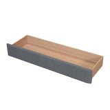 Teddy Fleece Queen Size Upholstered Platform Bed with Drawer, Gray WF309187AAE