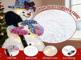 3FT Lighted Snowman Holding Spade Christmas Decorations, Pre-lit Holiday Decor with 110 Warm White 73782615