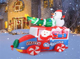 6ft Inflatable Santa Car - 5 LED Lights, IP44 Waterproof, Quick Self-Inflation, Festive Decor 35069235
