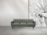 Radwan Pesto Green Leather Sofa B2726P496930
