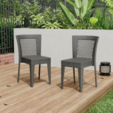 FARLEY STACKING SIDECHAIR,Set of 2,KD,GREY N762P234585E