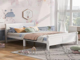 Queen Size Wood Platform Bed with Headboard and Wooden Slat Support WF289142AAK