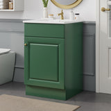 20" Bathroom Vanity with Sink, Vanity Cabinet with Door Shelf and Adjustable Shelf, Green N759P237946F