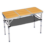 Outdoor Folding Camping Table, 3ft Portable Pinic Table with 3 Adjustable Height, Small Aluminum 82598655