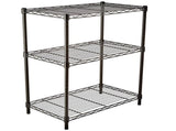 3-Layer Plastic Coated Iron Shelf 350*600*850 Black 03378008