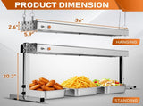 HT-36H US Standard 110V 1000W Food Warmer Silver Stainless Steel Dual-Mode 22342841