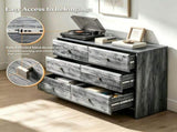() Double-Column 6-Drawer Chest MDF Drawer Dresser with Melamine Finish 12245009