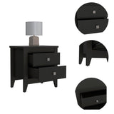 Breeze Four-Legged Modern Bedroom Nightstand, with Two Drawers B128P148671