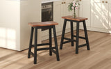 TOPMAX Farmhouse Rustic 2-piece Counter Height Wood Kitchen Dining Stools for Small Places, N717P202397B