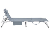 3-in-1 Heavy Duty Tanning Chair with Face Hole Adjustable 5-Position Folding Chaise Lounge Chairs 91743995