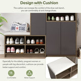 ON-TREND 2-in-1 Shoe Storage Bench & Shoe Cabinets
, Multi-functional Shoe Rack with Padded Seat, WF314405AAE