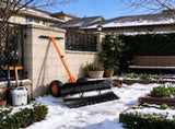 29" Rolling Snow Pusher Shovel, 10" Wheeled Snow Remover with Angle-Adjustable Handle for Driveway & 91393390
