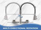 3 Functions Wall Mounted Bridge Kitchen Faucet W122562735