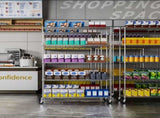 5 Tier 6000lbs Heavy Duty Adjustable Storage Rack Metal Shelf Wire Shelving Unit with Wheels & Shelf W155083057