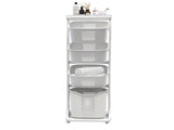4-Tier Laundry Hamper Sorter, Laundry Storage Organizer with Wheels Removable Rolling Laundry 90355231