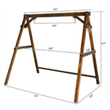 188*135*170cm 600lbs Fir Suitable For 4ft Swing Chair Wood Swing Frame Carbonized Color 77087585